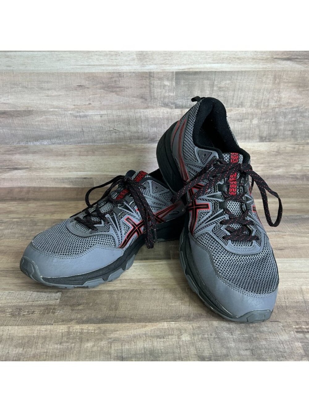ASICS Men's Gel-Venture 8 Trail Running Shoe in Metropolis/Black/Red - Sz 11